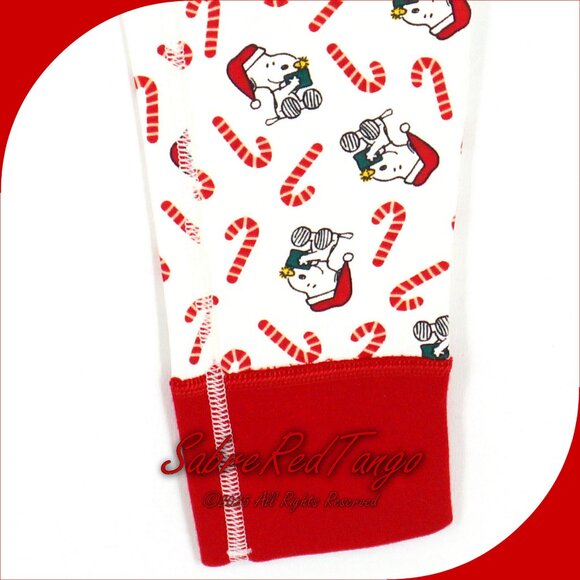 NWT Hanna Andersson Peanuts Organic Long Johns Pajamas Snoopy Mix It Up M 8 10 - Picture 7 of 9